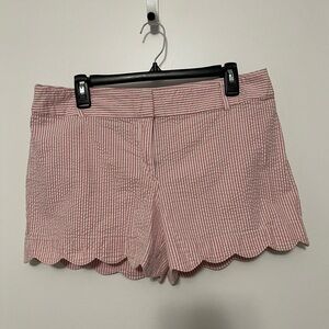 LOFT Pink Shorts with Scalloped Hem
